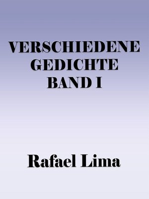 cover image of Verschiedene Gedichte Band I
